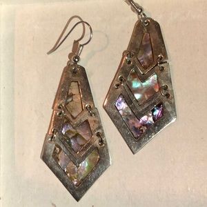 Sterling silver abalone earrings